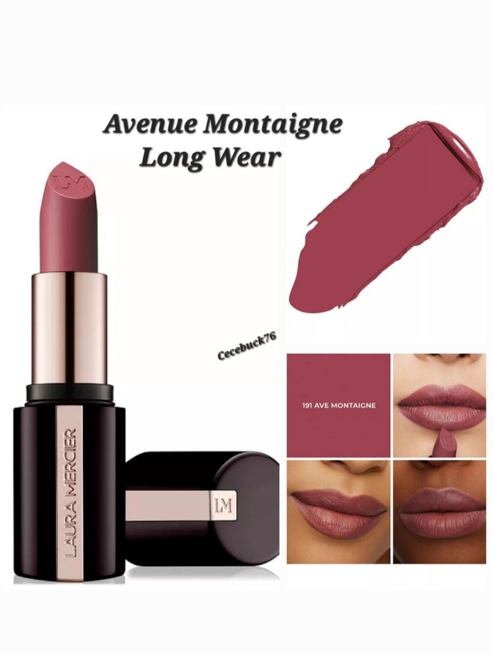 🌺Laura Mercier Avenue Montaigne Caviar Hydra-Crème Lipstick Longwear